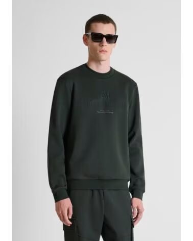 ANTONY MORATO SWEAT-SHIRT FOREST GREEN LOGO VERT VERDE