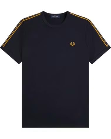 FRED PERRY CONTRAST TAPE RINGER T-SHIRT NAVY AZUL MARINO