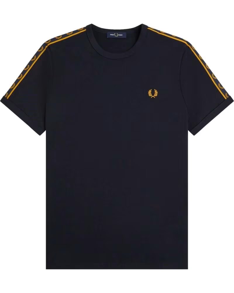 FRED PERRY CONTRAST TAPE RINGER T-SHIRT NAVY AZUL MARINO