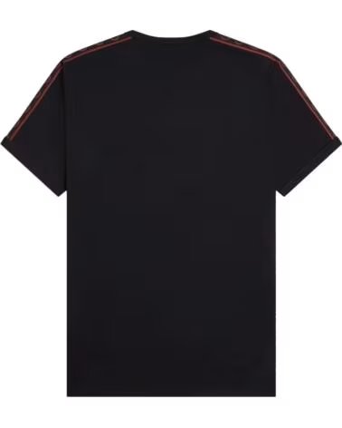 FRED PERRY CONTRAST TAPE RINGER CAMISETA NEGRO
