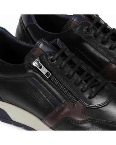 Sportif pour Homme FLUCHOS F1600 LOUIS ZAPATILLAS CASUAL DE HOMBRE NEGRO PIEL NEGRO