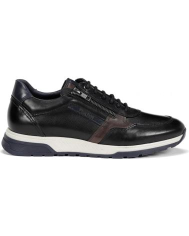 Sportif pour Homme FLUCHOS F1600 LOUIS ZAPATILLAS CASUAL DE HOMBRE NEGRO PIEL NEGRO