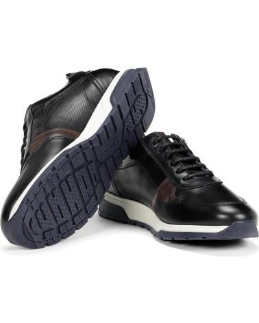 Sportif pour Homme FLUCHOS F1600 LOUIS ZAPATILLAS CASUAL DE HOMBRE NEGRO PIEL NEGRO