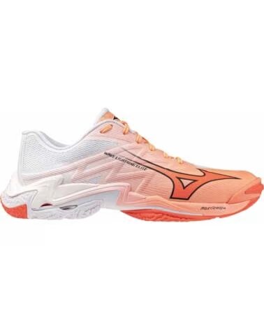 MIZUNO WAVE LIGHTNING ELITE HANDBALL- UND VOLLEYBALLSCHUHE BLANCO-NARANJA