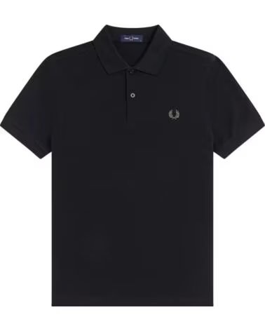 FRED PERRY POLO SLIM FIT LISO PRETO - LAUREL WREATH GREEN