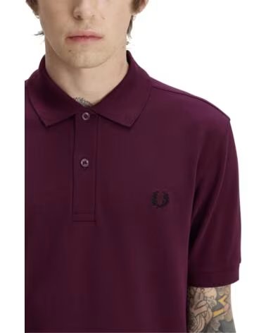 FRED PERRY POLO SLIM FIT PLUM