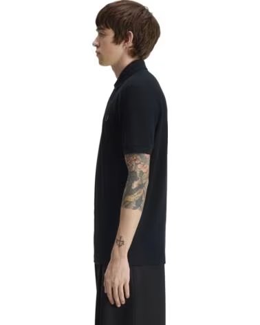 FRED PERRY POLO SLIM FIT LISO PRETO - LAUREL WREATH GREEN