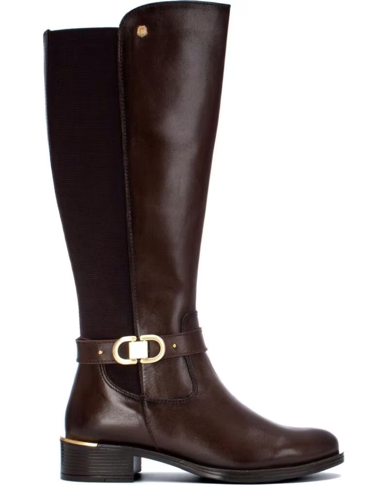 CARMELA 164007 STIVALE ALTO IN PELLE MARRONE MARRON