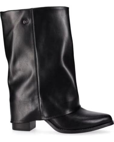 CHIKA10 YANYAN 02 BOTAS DE PELE SINTÉTICA NEGRO-BLACK