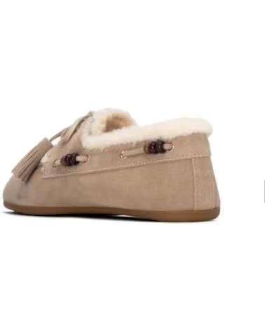 MOCASSIN EN CUIR AVEC GLANDS ET DOUBLURE EN FOURRURE CARMELA 164186 BEIGE