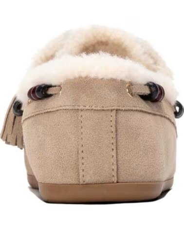 MOCASSIN EN CUIR AVEC GLANDS ET DOUBLURE EN FOURRURE CARMELA 164186 BEIGE