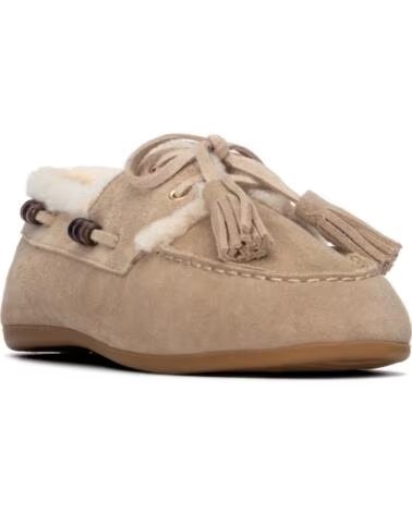 MOCASSIN EN CUIR AVEC GLANDS ET DOUBLURE EN FOURRURE CARMELA 164186 BEIGE