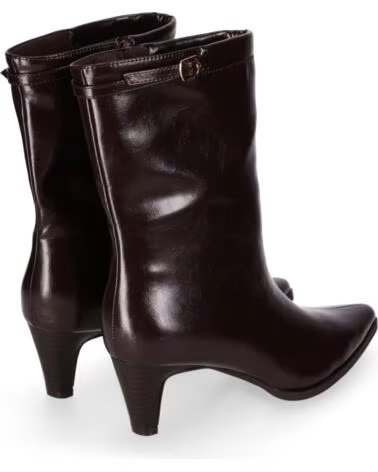 CHIKA10 CONSTANZA 02 STIVALETTI DA DONNA IN ECOPELLE TACCO MEDIO MARRONE MARRON-BROWN