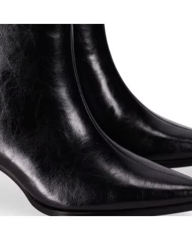 CHIKA10 CONSTANZA 02 BOTINS DE PELE SINTÉTICA COM SALTO MÉDIO NEGRO-BLACK