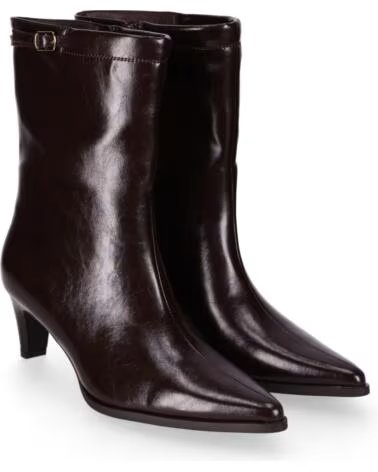 CHIKA10 CONSTANZA 02 STIVALETTI DA DONNA IN ECOPELLE TACCO MEDIO MARRONE MARRON-BROWN
