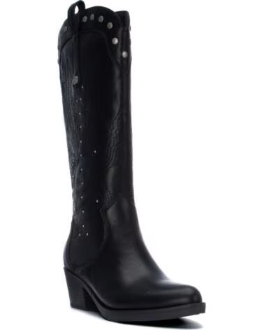 REFRESH 176149 BOTAS ALTAS DE ESTILO WESTERN PARA MULHER EM PRETO NEGRO