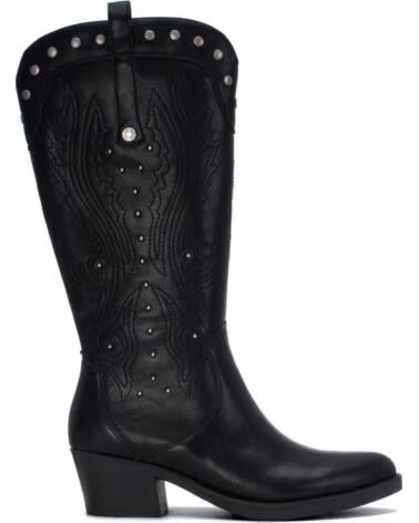 REFRESH 176149 BOTAS ALTAS DE ESTILO WESTERN PARA MULHER EM PRETO NEGRO