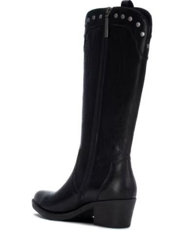 REFRESH 176149 BOTAS ALTAS DE ESTILO WESTERN PARA MULHER EM PRETO NEGRO