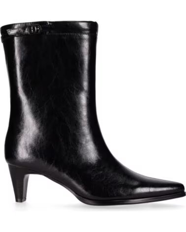 CHIKA10 CONSTANZA 02 BOTINS DE PELE SINTÉTICA COM SALTO MÉDIO NEGRO-BLACK
