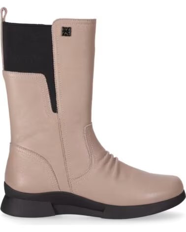 CHIKA10 RE JACARANDA 04 STIVALI BASSI IN PELLE TAUPE TAUPE-TAUPE