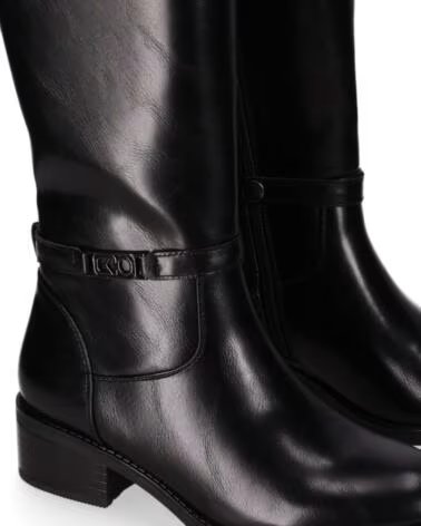 CHIKA10 ENARA 05 BOTA ALTA DE PELE SINTÉTICA PARA MULHER NEGRO-BLACK