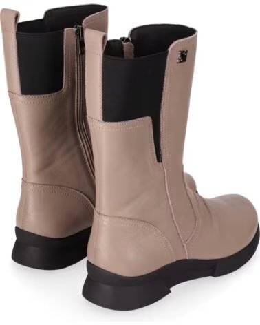 CHIKA10 RE JACARANDA 04 BOTAS DE PIEL PLANAS TAUPE TAUPE-TAUPE