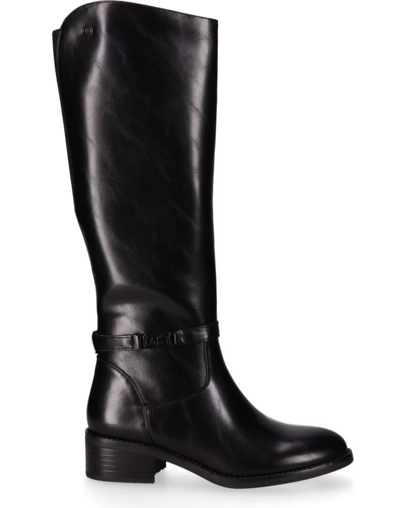 CHIKA10 ENARA 05 BOTA ALTA DE PELE SINTÉTICA PARA MULHER NEGRO-BLACK