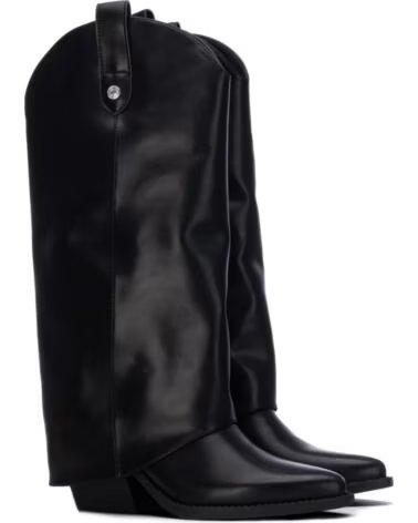 REFRESH 176298 BOTTES HAUTES SANTIAGS POUR FEMME EN NOIR NEGRO