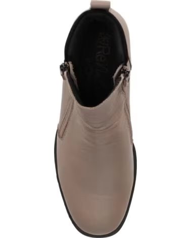 CHIKA10 RE NENUFAR 02 BOTAS DE PELE FEMININAS SALTO MEDIO TAUPE-TAUPE