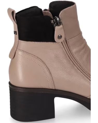 CHIKA10 RE NENUFAR 02 BOTAS DE PELE FEMININAS SALTO MEDIO TAUPE-TAUPE
