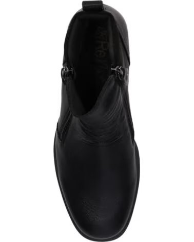 CHIKA10 RE NENUFAR 02 BOTAS DE COURO FEMININAS RENATURE SALTO MÉDIO NEGRO-BLACK