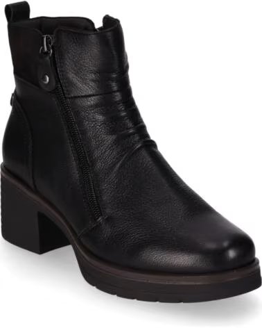 CHIKA10 RE NENUFAR 02 BOTAS DE COURO FEMININAS RENATURE SALTO MÉDIO NEGRO-BLACK