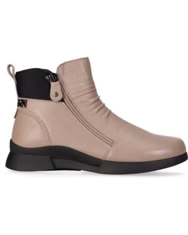 CHIKA10 RE JACARANDA 08 BOTAS DE PELE PARA MULHER TAUPE-TAUPE