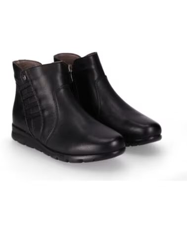 CHIKA10 ST AZULADO 02 BOTAS PLANAS DE COURO PARA MULHER NEGRO-BLACK