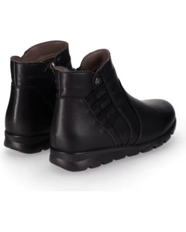 CHIKA10 ST AZULADO 02 BOTAS PLANAS DE COURO PARA MULHER NEGRO-BLACK