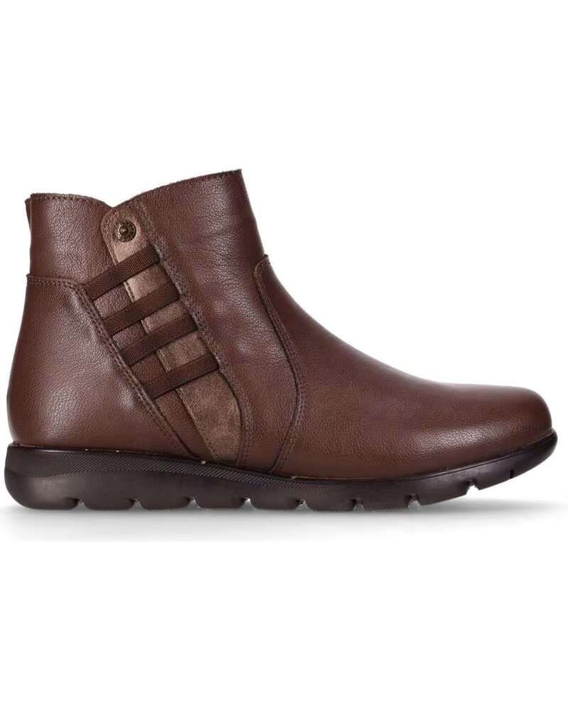 CHIKA10 ST AZULADO 02 BOTINS PELE PLANO CASTANHO MARRON-BROWN
