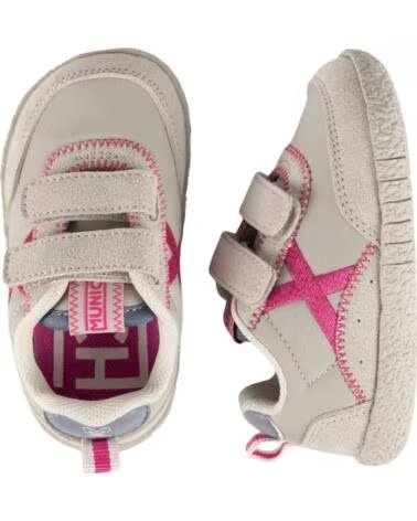 MUNICH Zapatillas Baby Koda 26 Gris Claro Fucsia 8028026 Sneaker Casual Nino Nina GRIS