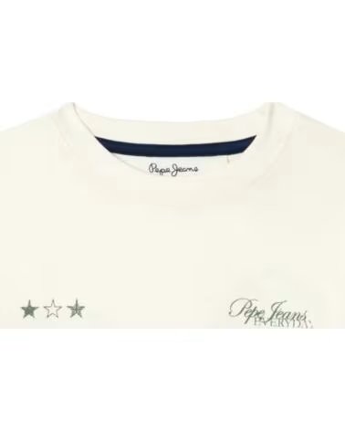 PEPE JEANS T-SHIRT MANICA CORTA BAMBINO BLANCO