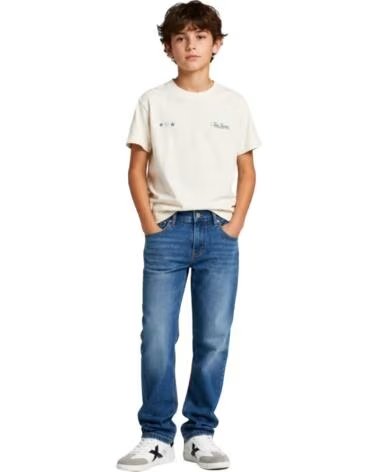 PEPE JEANS T-SHIRT MANICA CORTA BAMBINO BLANCO