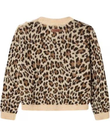 PEPE JEANS NINA PULLOVER AUS STRICK MIT ANIMAL-PRINT BEIGE