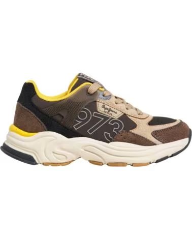 PEPE JEANS SCARPE DA GINNASTICA MODA BAMBINO MARRONE MARRóN