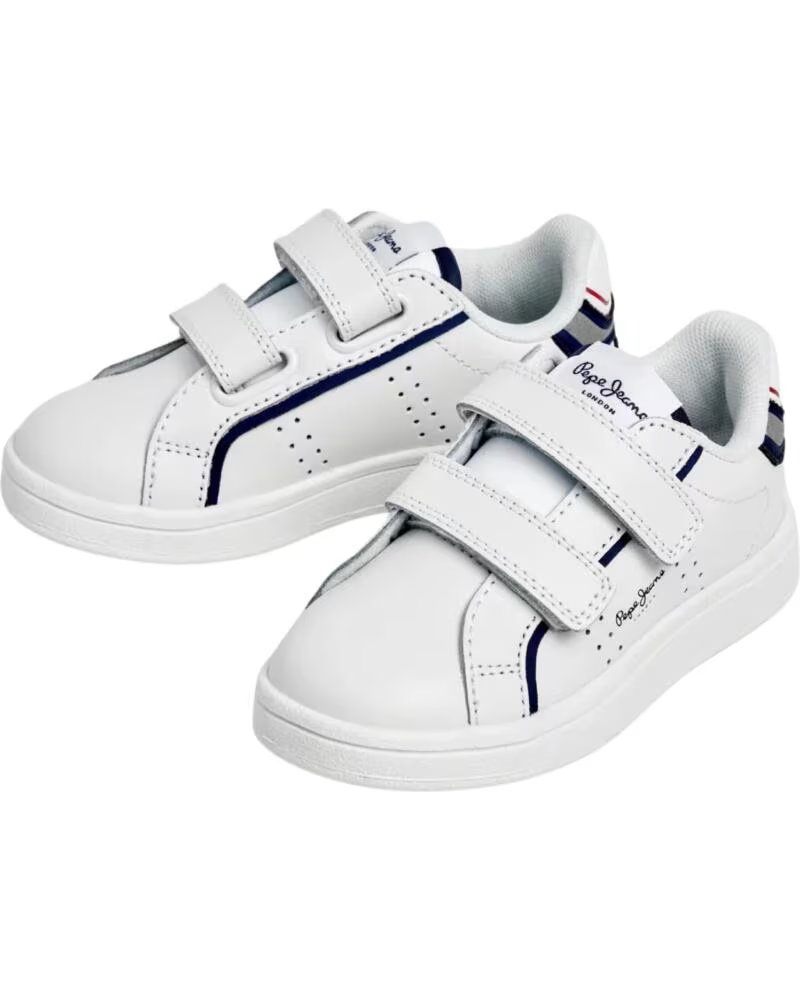PEPE JEANS KINDERMODE-SNEAKER MIT KLETTVERSCHLUSS BLANCO