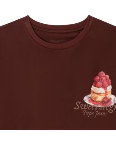 PEPE JEANS KURZARMSHIRT MÄDCHEN BRAUN MARRóN