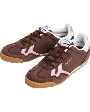 PEPE JEANS SCARPE DA GINNASTICA ALLA MODA DA BAMBINA MARRONI MARRóN