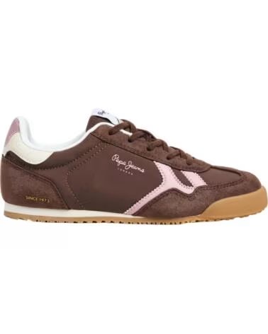 PEPE JEANS ZAPATILLAS DE MODA PARA NIÑA EN COLOR MARRÓN