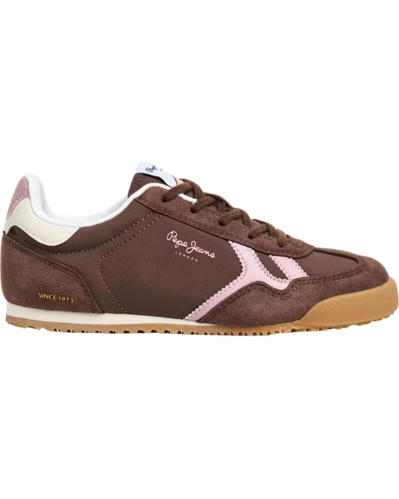 PEPE JEANS SCARPE DA GINNASTICA ALLA MODA DA BAMBINA MARRONI MARRóN