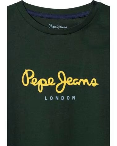 PEPE JEANS T-SHIRT MANCHES COURTES GARÇON VERT VERDE