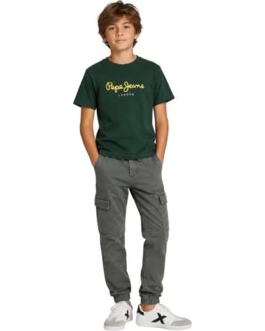 PEPE JEANS T-SHIRT MANCHES COURTES GARÇON VERT VERDE