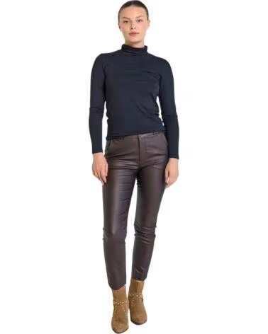FREQUENT CAMISA E BLUSA DE MANGA LONGA COM GOLA ALTA NEGRO