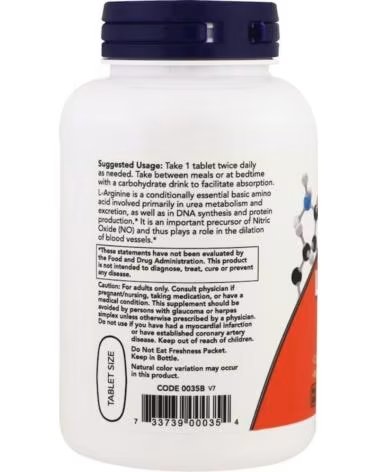NOW FOODS L-ARGININ DOPPELKONZENTRATION 1000 MG 120 TABLETTEN
